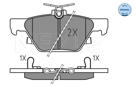 Brake Pad Set, disc brake MEYLE-ORIGINAL: True to OE. 025 221 5814