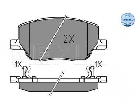 Brake Pad Set, disc brake MEYLE-ORIGINAL: True to OE. 025 221 6520