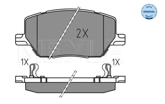 Brake Pad Set, disc brake MEYLE-ORIGINAL: True to OE. 025 221 6520