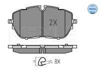 Brake Pad Set, disc brake MEYLE-ORIGINAL: True to OE. 025 222 1818