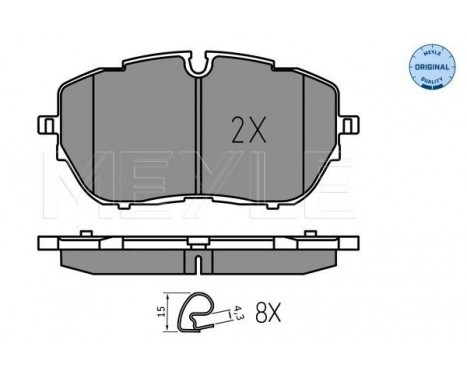 Brake Pad Set, disc brake MEYLE-ORIGINAL: True to OE. 025 222 1818