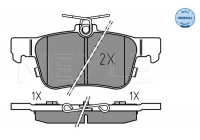 Brake Pad Set, disc brake MEYLE-ORIGINAL: True to OE. 025 222 3116