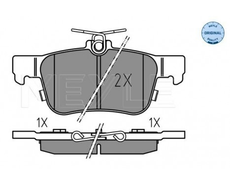 Brake Pad Set, disc brake MEYLE-ORIGINAL: True to OE. 025 222 3116