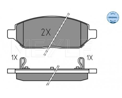 Brake Pad Set, disc brake MEYLE-ORIGINAL: True to OE. 025 223 2618