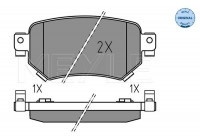 Brake Pad Set, disc brake MEYLE-ORIGINAL: True to OE. 025 223 4915