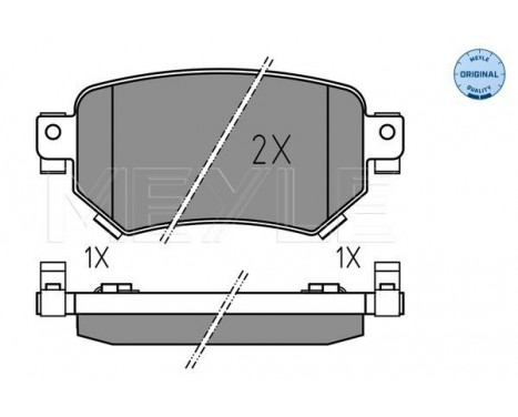 Brake Pad Set, disc brake MEYLE-ORIGINAL: True to OE. 025 223 4915