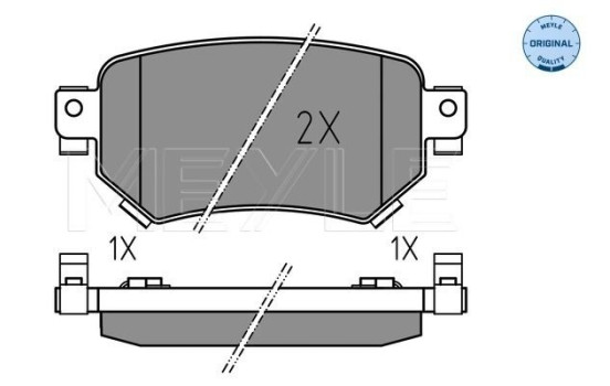Brake Pad Set, disc brake MEYLE-ORIGINAL: True to OE. 025 223 4915