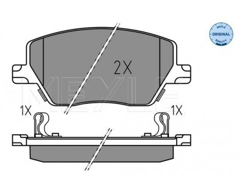 Brake Pad Set, disc brake MEYLE-ORIGINAL: True to OE. 025 223 9719