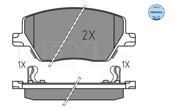 Brake Pad Set, disc brake MEYLE-ORIGINAL: True to OE. 025 223 9719