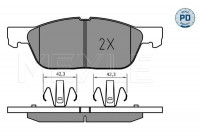 Brake Pad Set, disc brake MEYLE-ORIGINAL: True to OE. 025 224 1219