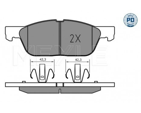 Brake Pad Set, disc brake MEYLE-ORIGINAL: True to OE. 025 224 1219