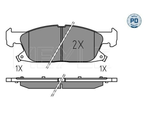 Brake Pad Set, disc brake MEYLE-ORIGINAL: True to OE. 025 224 1219, Image 2