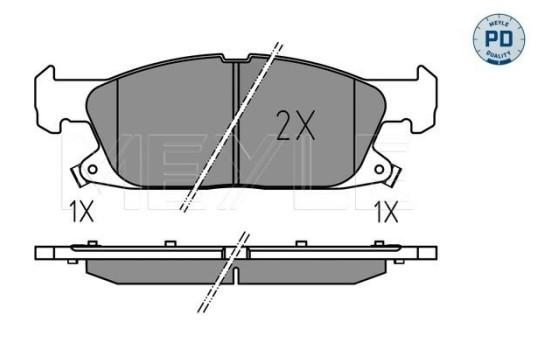Brake Pad Set, disc brake MEYLE-ORIGINAL: True to OE. 025 224 1219, Image 2
