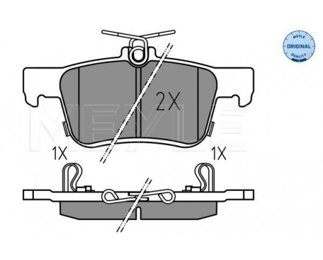 Brake Pad Set, disc brake MEYLE-ORIGINAL: True to OE. 025 224 2915