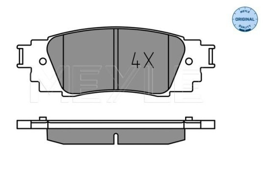 Brake Pad Set, disc brake MEYLE-ORIGINAL: True to OE. 025 224 3415