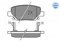 Brake Pad Set, disc brake MEYLE-ORIGINAL: True to OE. 025 224 4918