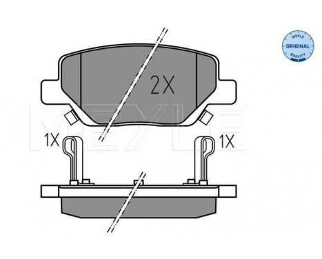 Brake Pad Set, disc brake MEYLE-ORIGINAL: True to OE. 025 224 4918