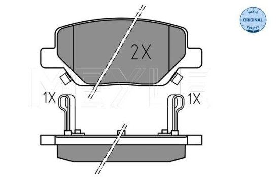 Brake Pad Set, disc brake MEYLE-ORIGINAL: True to OE. 025 224 4918