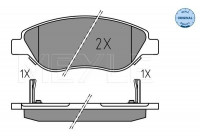 Brake Pad Set, disc brake MEYLE-ORIGINAL: True to OE. 025 224 7619