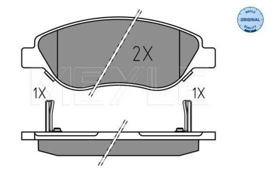 Brake Pad Set, disc brake MEYLE-ORIGINAL: True to OE. 025 224 7619