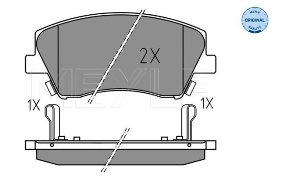 Brake Pad Set, disc brake MEYLE-ORIGINAL: True to OE. 025 225 1817