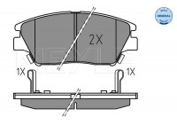 Brake Pad Set, disc brake MEYLE-ORIGINAL: True to OE. 025 225 9018