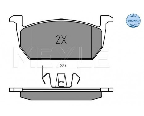 Brake Pad Set, disc brake MEYLE-ORIGINAL: True to OE. 025 226 3117