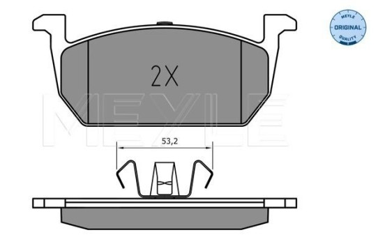 Brake Pad Set, disc brake MEYLE-ORIGINAL: True to OE. 025 226 3117