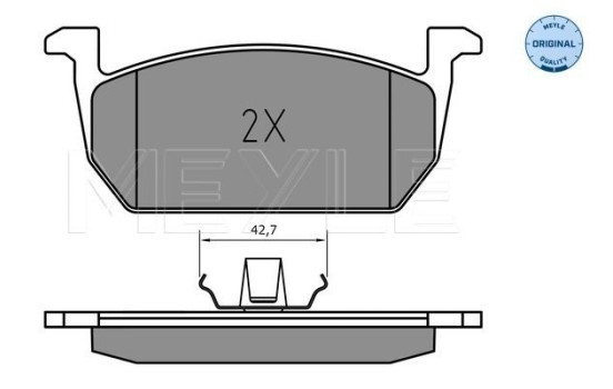 Brake Pad Set, disc brake MEYLE-ORIGINAL: True to OE. 025 226 3117, Image 2