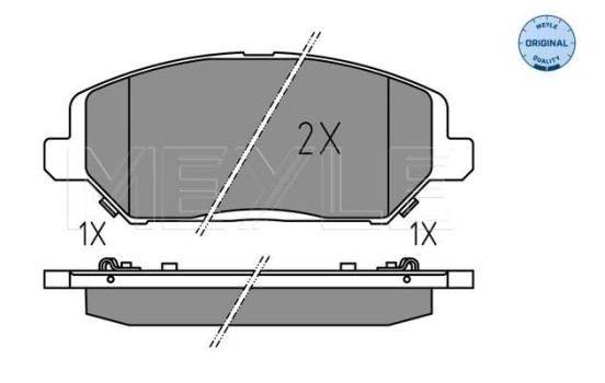 Brake Pad Set, disc brake MEYLE-ORIGINAL: True to OE. 025 228 0420