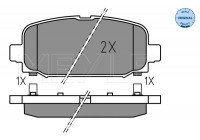 Brake Pad Set, disc brake MEYLE-ORIGINAL: True to OE. 025 228 4418