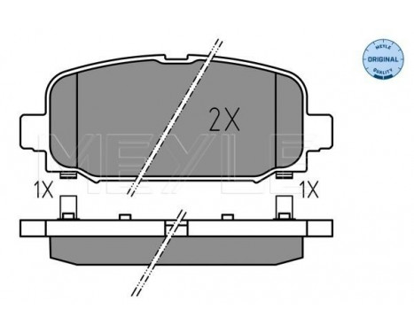 Brake Pad Set, disc brake MEYLE-ORIGINAL: True to OE. 025 228 4418