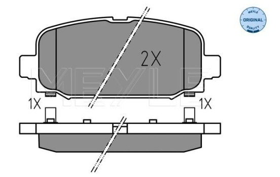 Brake Pad Set, disc brake MEYLE-ORIGINAL: True to OE. 025 228 4418