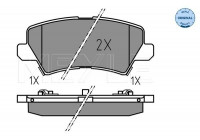 Brake Pad Set, disc brake MEYLE-ORIGINAL: True to OE. 025 229 0115