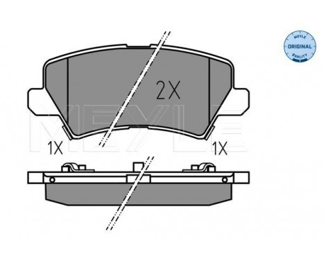 Brake Pad Set, disc brake MEYLE-ORIGINAL: True to OE. 025 229 0115