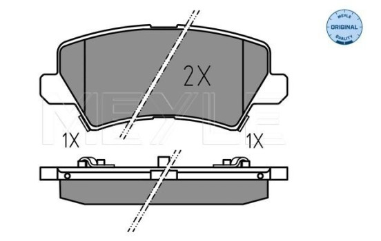 Brake Pad Set, disc brake MEYLE-ORIGINAL: True to OE. 025 229 0115