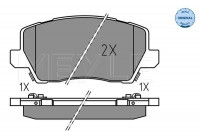 Brake Pad Set, disc brake MEYLE-ORIGINAL: True to OE. 025 229 0417