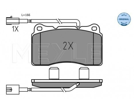 Brake Pad Set, disc brake MEYLE-ORIGINAL: True to OE. 025 237 5716