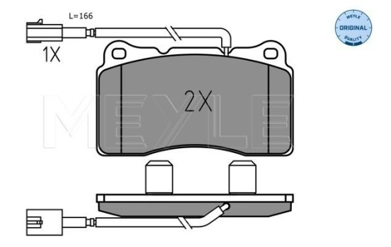 Brake Pad Set, disc brake MEYLE-ORIGINAL: True to OE. 025 237 5716
