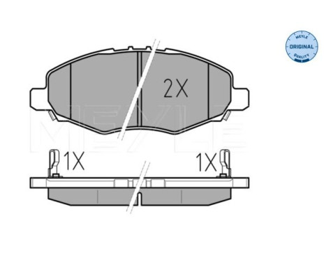 Brake Pad Set, disc brake MEYLE-ORIGINAL: True to OE. 025 245 2316/W, Image 2