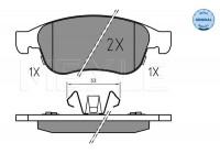 Brake Pad Set, disc brake MEYLE-ORIGINAL: True to OE. 025 245 3819