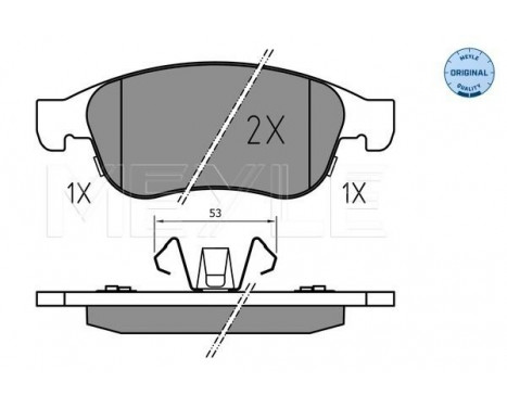 Brake Pad Set, disc brake MEYLE-ORIGINAL: True to OE. 025 245 3819