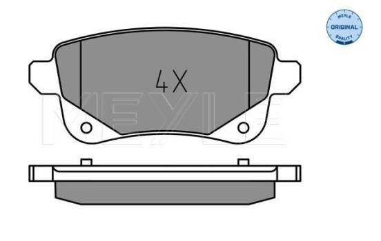 Brake Pad Set, disc brake MEYLE-ORIGINAL: True to OE. 025 248 2016