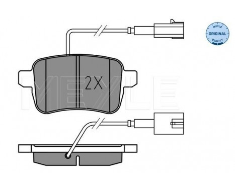 Brake Pad Set, disc brake MEYLE-ORIGINAL: True to OE. 025 251 5617