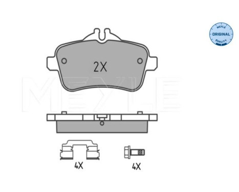 Brake Pad Set, disc brake MEYLE-ORIGINAL: True to OE. 025 252 1618, Image 2