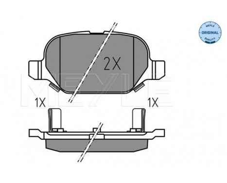 Brake Pad Set, disc brake MEYLE-ORIGINAL: True to OE. 025 254 1014