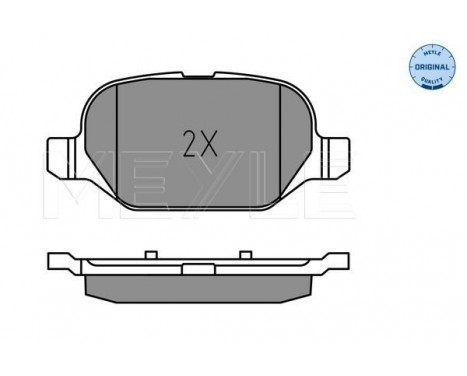 Brake Pad Set, disc brake MEYLE-ORIGINAL: True to OE. 025 254 1014, Image 2