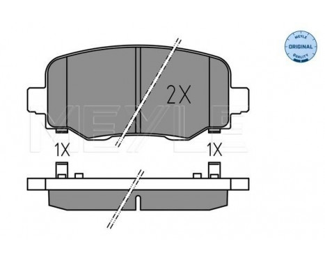 Brake Pad Set, disc brake MEYLE-ORIGINAL: True to OE. 025 257 3318