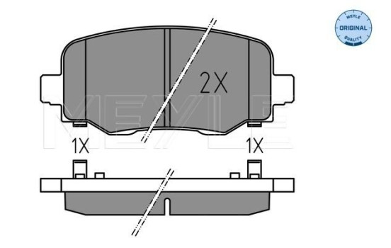Brake Pad Set, disc brake MEYLE-ORIGINAL: True to OE. 025 257 3318