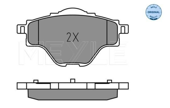Brake Pad Set, disc brake MEYLE-ORIGINAL: True to OE. 025 258 2717